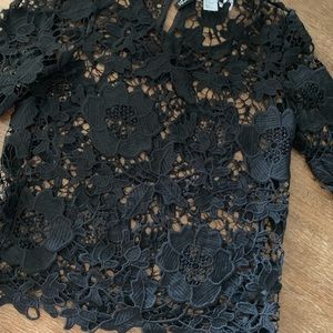 Lace long sleeved top